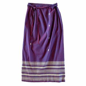 Wrap-around iridescent skirt